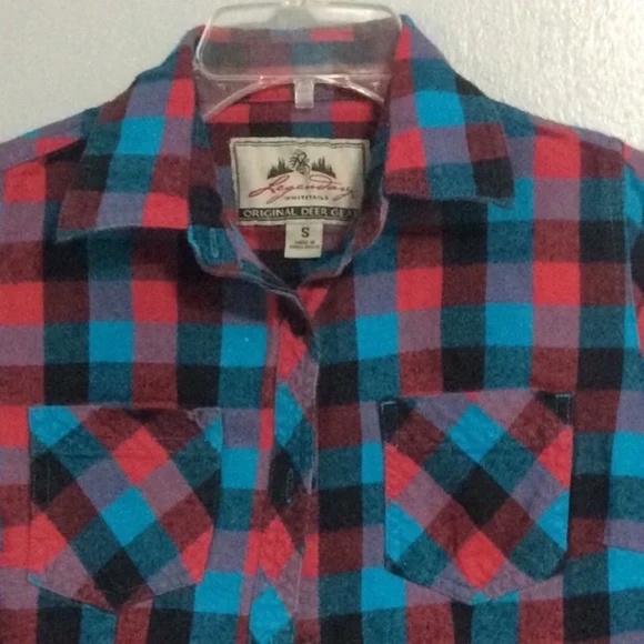 Legendary Whitetails Womens Plaid Flannel Button Shirt Sz S - Picture 2 of 10